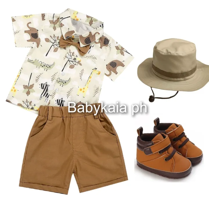 Baby Boys Jungle safari costume set 3n1 (Dylan/Bruno/Safarihat) Lazada PH