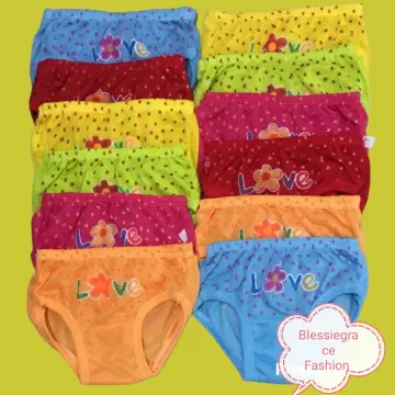 6/12pcs Cartoon Characters Colored Panty for Baby girls Sizes will fit from  2 years old toddler to 8 yr old girl