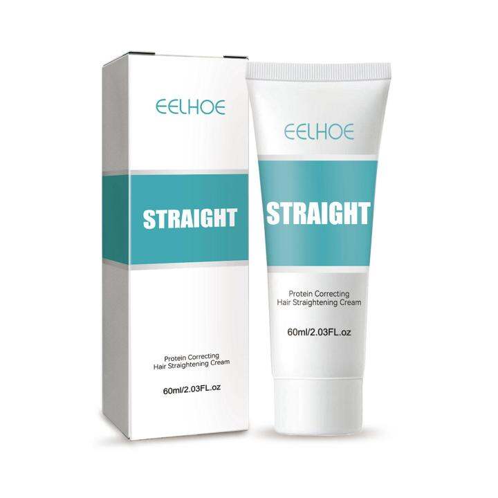 EELHOE 60ml Protein Correcting Hair Straightening Cream Replenish Hair