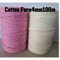 Macrame Cotton Fure 4mm100m.เชือกคอตตอนเฟอร4มม100ม 500ก. ไม่ตีเกลียว