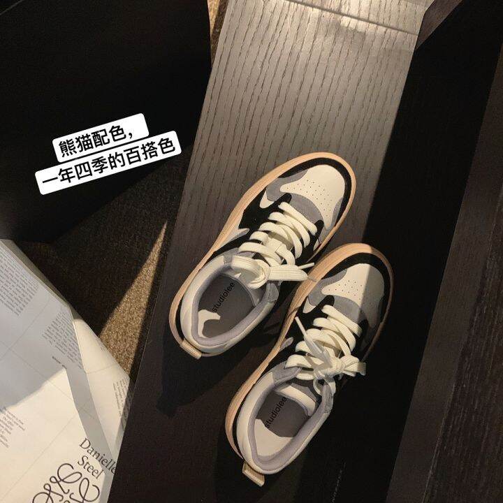 Hong Kong 2023 Fall ColorBlocking Thick Sole AllMatching Retro Lace