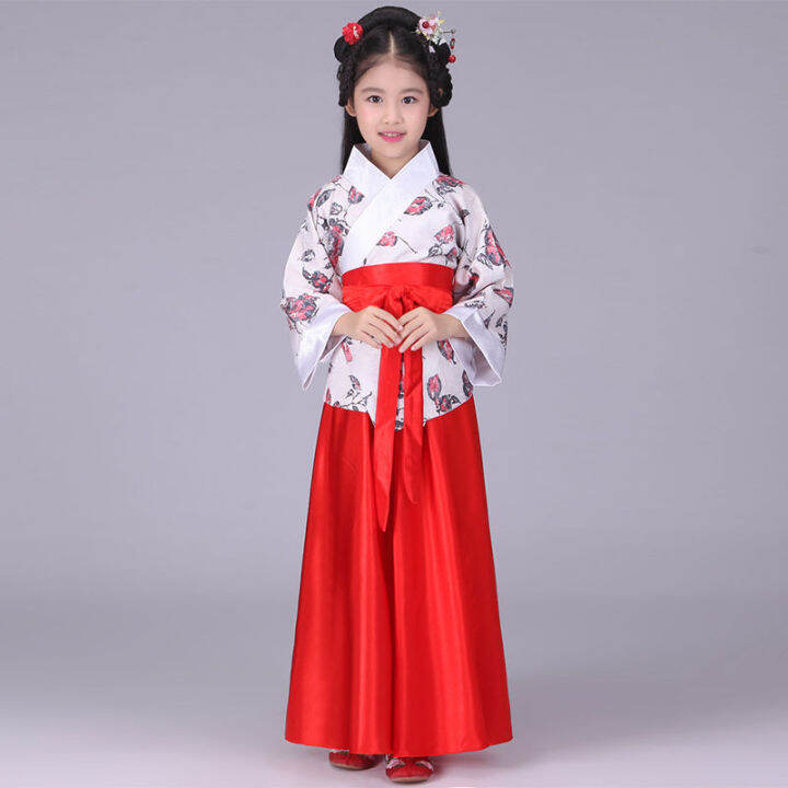 Hanfu Girls Autumn Clothing Children's Ancient Costume Super Fairy ...