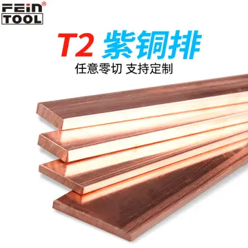 1pcs 99.9% Copper T2 Cu Metal Flat Bar Copper Strip Copper Plate Thick 1.5  - 8mm