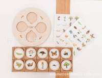 Life cycle Plate montessori toyวงจรชีวิตสัตว์-พืช เรียนรู้ผ่านการเล่น ดีกว่าการท่องจำ