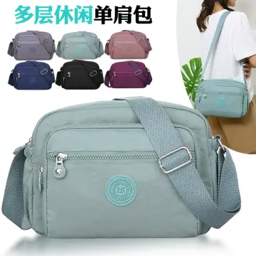 Sling Crossbody Bag Backpack Multi-layer Sling Bag Waterproof Shoulder Bag  - Blue