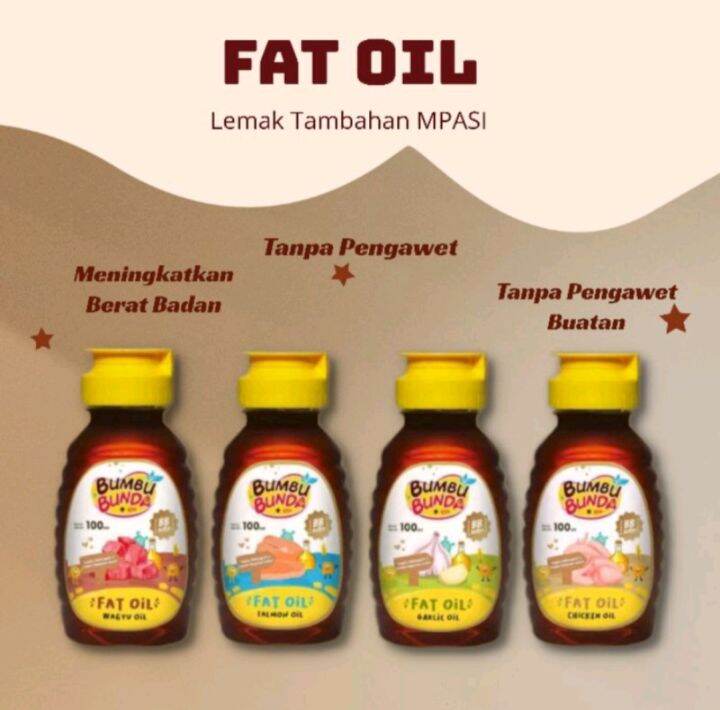 BUMBU BUNDA FAT OIL CHICKEN DAN WAGYU OIL LEMAK TAMBAHAN MPASI Lazada
