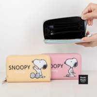 Moshi Moshi กระเป๋าสตางค์ใบกลาง กระเป๋าธนบัตร กระเป๋าสตางค์ผู้หญิง ลาย Snoopy ลิขสิทธิ์แท้