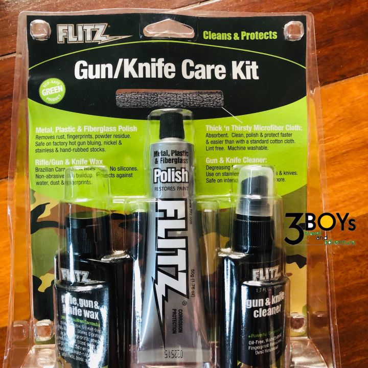 ชุดบำรุงรักษามีดและปืน-flitz-gun-knife-care-kit-kg41501-บำรุงรักษามีดและปืน-โดยไม่ทำลายพื้นผิว-green-product