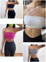 Sportbra เกาะอก บรามีซับพอร์ตกันหลุด พร้อมฟองน้ำ (ถอดได้) มีสายคล้องคอ ผ้า Nylon/Spandex เกรดพรีเมียม สีสด ทรงสวย High Support สวมใส่กระชับ น่ารักสุดๆๆ