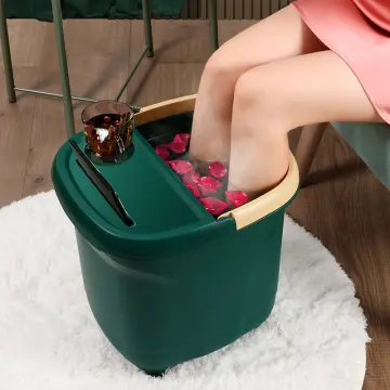 Thickened Roller Foot Bath Bucket Plastic Massage Foot Tub Footbath Soak  Bucket (Random Color)