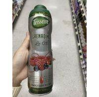 Grenadine Flavour Concentra Syrup With Sweeteners ( Brand Teisseire ) 600 Ml. น้ำหวานเข้มข้น กลิ่น เกรอนาดีน สูตรใช้สารให้ความหวาน ( ตรา เตสแชร์ )