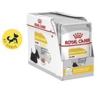 Royal Canin Loaf Dermacomfort Pouch อาหารสุนัขแบบเปียกชนิดซอง สำหรับสุนัขบำรุงขนและผิวแพ้ง่ายขนาด 85 ก x12 ซอง