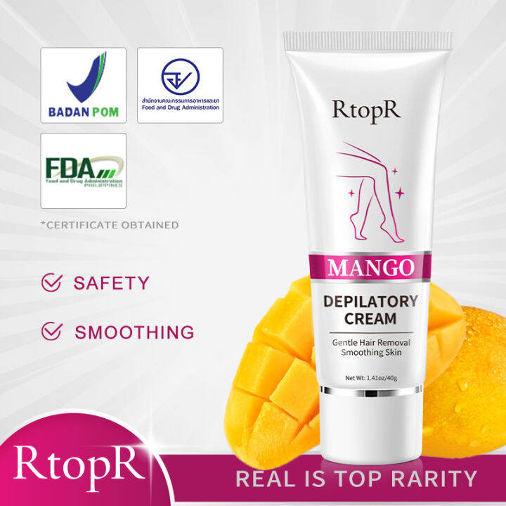 RtopR Mangga Depilatory Cream Body Krim Penghilang Rambut Efektif Tanpa