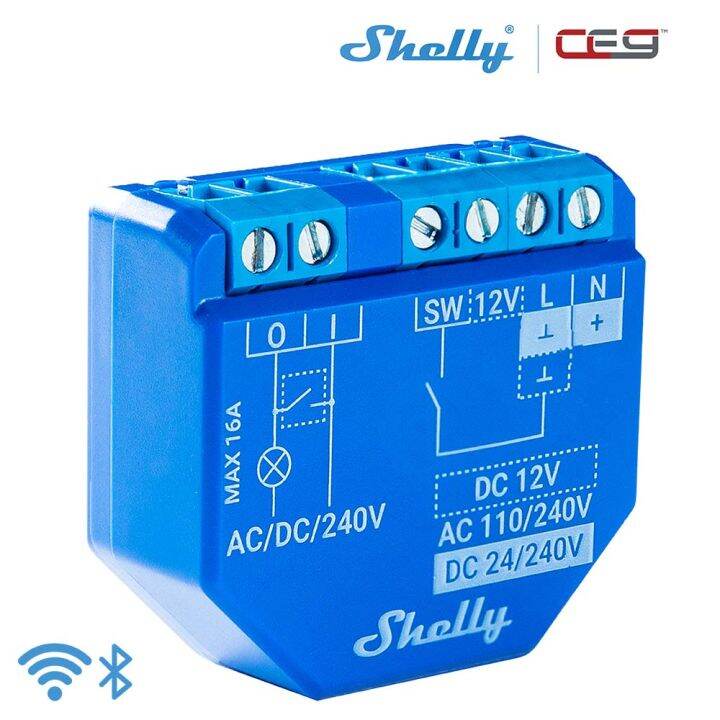 Shelly Plus 1 WiFi-operated Smart Switch, 1 Channel 16A | Lazada.co.th