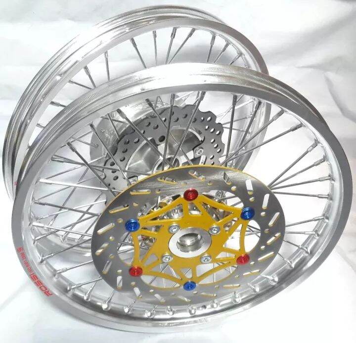 velg ninja R dan ninja RR warna silver ring v Rossi UK 140/160x17