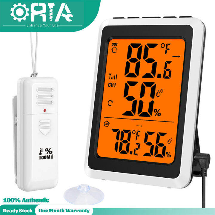 ORIA Digital Hygrometer Thermometer, Indoor Outdoor Thermometer