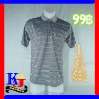 POLO เสื้อโปโลคอปกมีกระเป๋าด้านซ้ายโทนสีเทา