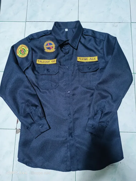 Security Guard Uniform Longsleeve Navy Blue With Patches And Padpao and ...