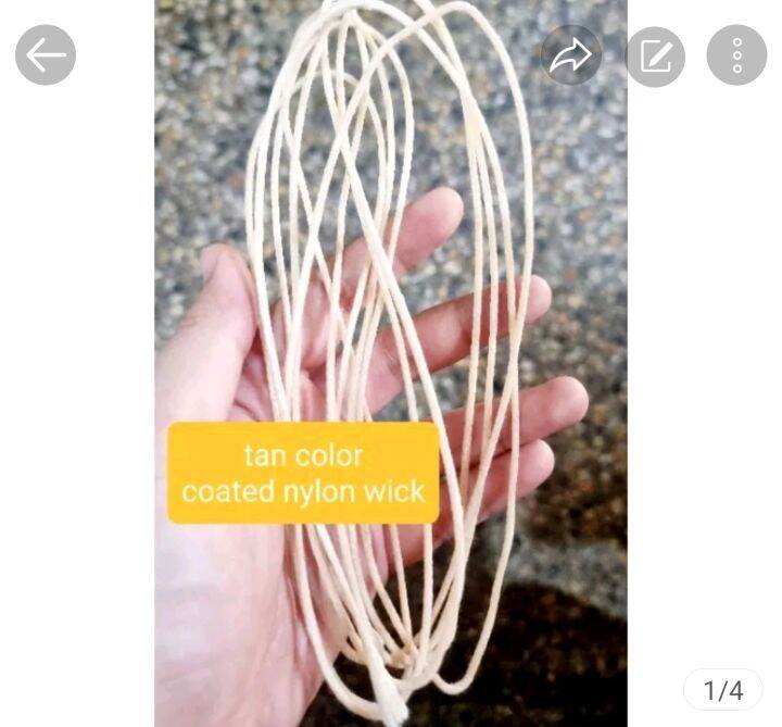 Coated nylon wick per meter(For longer burning time) Lazada PH