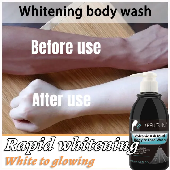 【SEFUDUN】Volcanic Mud Body Wash Shower Gel Deep Sea Mud Whitening
