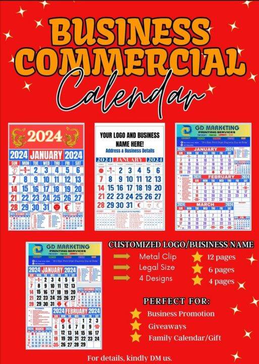Commercial Calendar 2024 Lazada PH