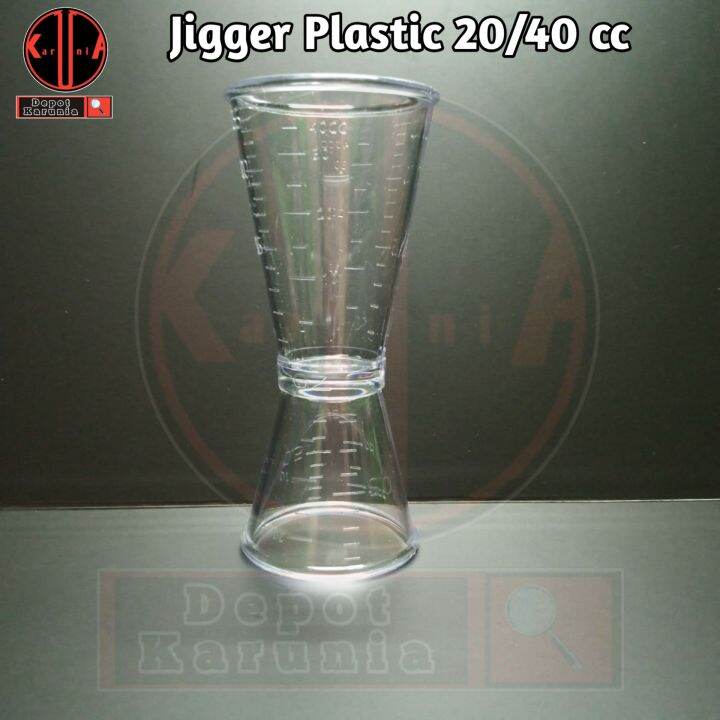 Jigger Plastic Measure Cup 20/40 cc Gelas Ukur Plastik 20/40 ml