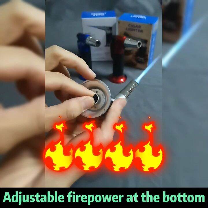 Torch Cigar Lighter Gas Blow Flame Gun Lighter Fluid Auto Ignition Jet