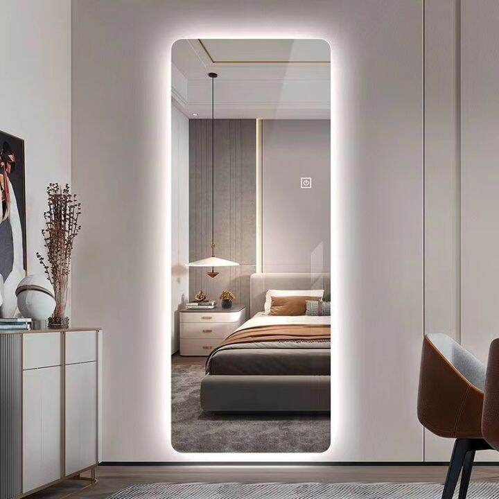 Modern Nordic style intelligent LED full-length mirror living room ...