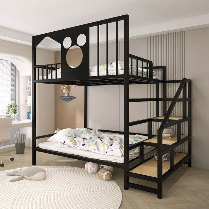 Iron Upper and Lower Bed Children's Iron Bed Small Apartment Space ...