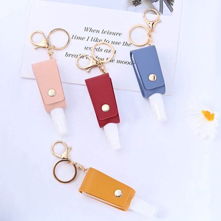 พร้อมส่งจากไทย-ขวดสเปรย์-และ-ขวดเจล-พร้อมพวงกุญแจเคสหนัง-แบบพกพาสำหรับเดินทาง-ขนาด-30-ml