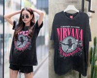 NEW เสื้อฟอก เสื้อยืด Oversize เสื้อวงลาย NIRVANA