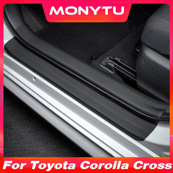 4pcs For Toyota Corolla Cross Car Door Sill Scuff Protector Sticker PU