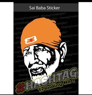 Delight Art 57 cm Sai Baba Wall Sticker Size - ( 46*57 ) cm Self Adhesive  Sticker Price in India - Buy Delight Art 57 cm Sai Baba Wall Sticker Size -  (