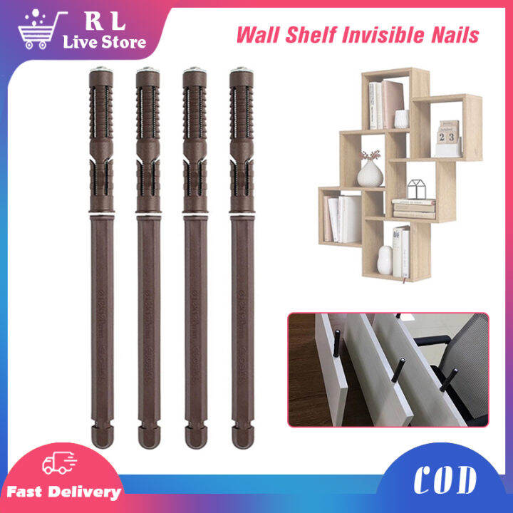 Wall Shelf Invisible Nails Fixed Bracket Hidden Shelf Bracket With Screws Bookcase Hidden Fixed