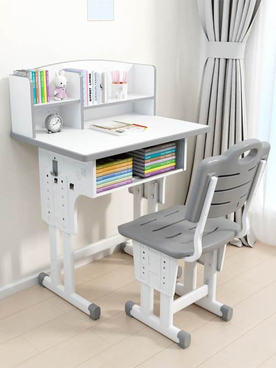 Primary And Secondary School Students' Desk Chair School Children'S Desk  Household Study Table Boys And Girls Writing Desk Liftable Set | Lazada Ph