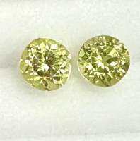 ไครโซเบอริลเจียระไน 1.07cts ทรงกลม 4.7มม. พลอยธรรมชาติ 100% Chrysoberyl cut 1.07cts 4.7mm round shape 100% natural gemstone