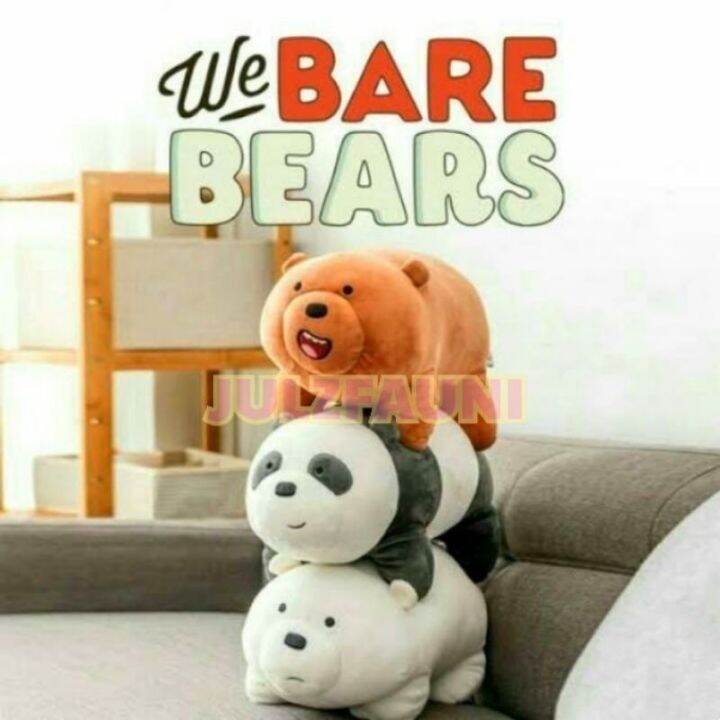 we bare bears stackable plush