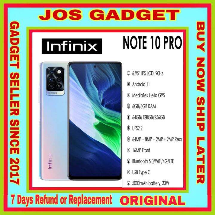 Infinix Note 10 PRO 8GB + 256GB , G95 Chip set (1 Year Warranty ...