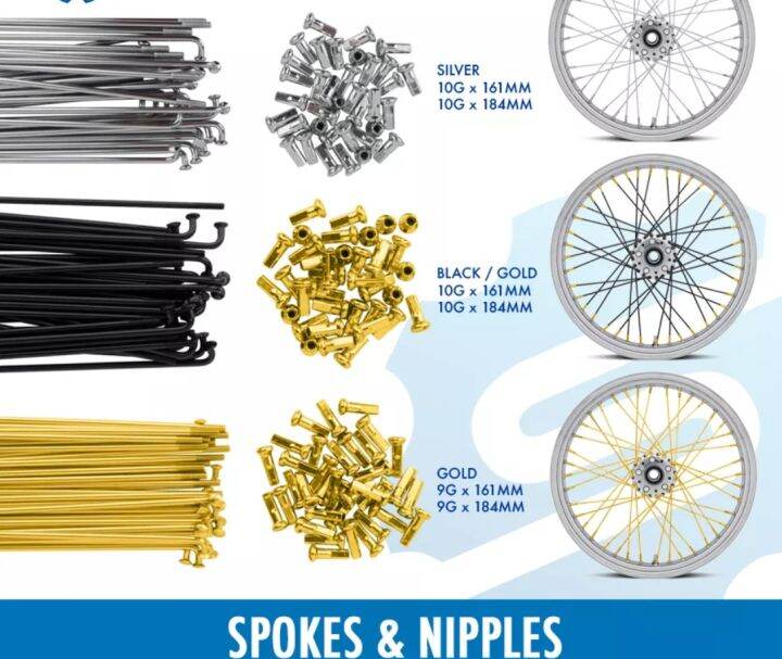 motorcycle spokes and nipples Rios Lazada PH