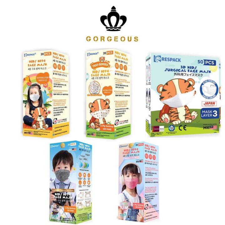 RESPACK KF94 KIDS FACE MASKS / 3D Kids Surgical Mask Lazada