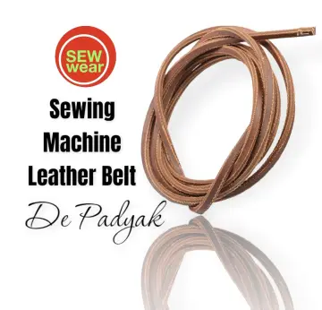 Hicello 72 inch/183cm Leather Belt Antique Treadle Parts + Hook for Singer Sewing Machine (1pcs)