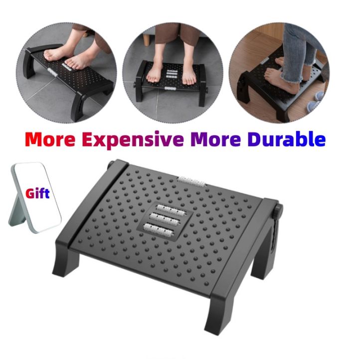 Foot Rest for Under Desk at Work - Up and Down Adjustable Foot Rest with  Massage Texture and Roller, Ergonomic Foot Rest with 6 Height Position, for  Home, Office, School, Comes with