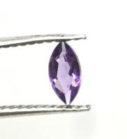 6x3 มม. รูปทรงมาควิส พลอยอเมทิสต์ธรรมชาติ 100% 6x3 mm marquise shape 100% natural amethyst gemstone