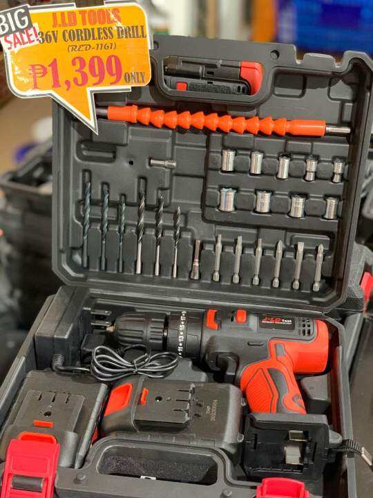 JLD CORDLESS IMPACT DRILL 36V COMPLETE SET Lazada PH