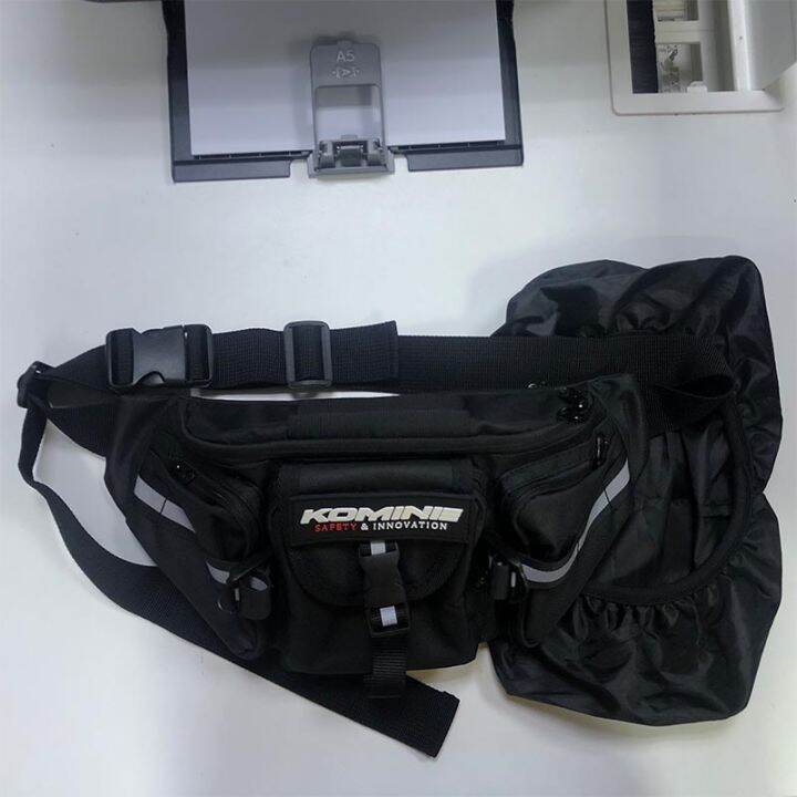 Komine Belt Bag black Waist Bag Waterproof Backpack Motorcycle Bag
