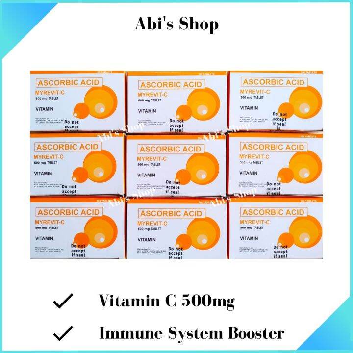 MYREVIT C Ascorbic Acid Vitamin C 500mg for Adults 100s tablet Lazada PH