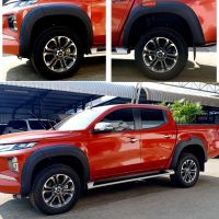 คิ้วล้อ mitsubishi triton ขนาด 6 นิ้วแบบเรียบ สีดำด้าน ใส่ปี 2019 ถึงปัจจุบัน ( ครบชุดทั้ง 4 ล้อ มีทั้งแคป 4 ประตูและตอนเดียว )