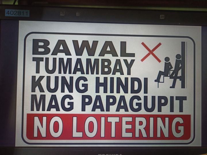 Bawal Tumambay Ang Hindi Magpapagupit Signage Pvc Plastic Like Id 78x11 Inches For Gates 7792