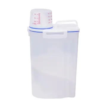Household Measuring Cup Laundry Detergent Powder Washing Powder Container  Cereal Jar Detergent Box Storage Bucket M 
