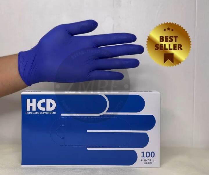 HCD Nitrile Disposable Examination Gloves XS/S/M/L/XL Lazada PH